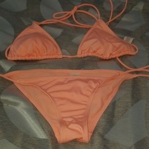 OP Orange bikini bottoms small top large
